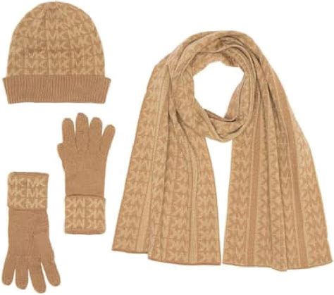 michael kors gloves hat and scarf set|michael kors women's hat.